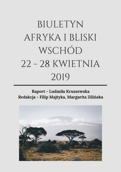 Biuletyn FMD: Afryka i Bliski Wschód 22 - 28 kwietnia 2019 r.