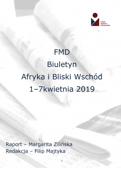 Biuletyn FMD: Afryka i Bliski Wschód 1 - 7 kwietnia 2019 r.