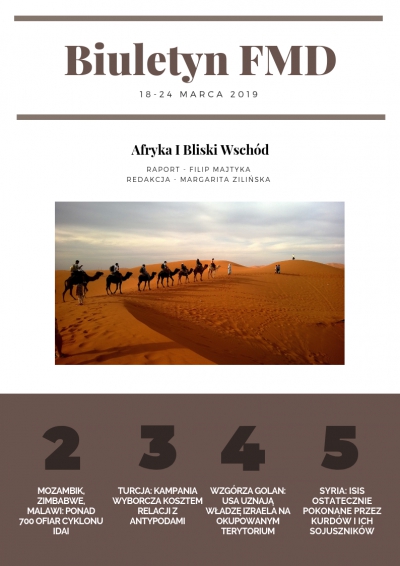 Biuletyn FMD: Afryka i Bliski Wschód 18 - 24 marca 2019 r.
