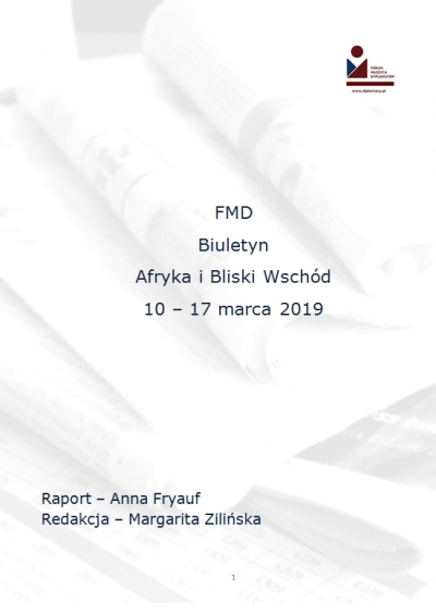 Biuletyn FMD: Afryka i Bliski Wschód 10 - 17 marca 2019 r.